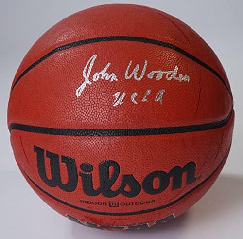 John Wooden potpisao je ucla Bruins Košarka PSA / DNK Coa Autograph Ball Purdue 4617 - Košarke sa autogramima College