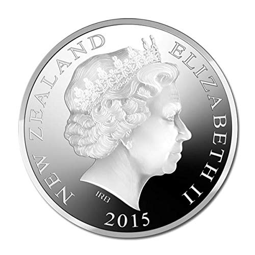 2015 NZ Silver $ 5 Dokona kovanica - Huia 5 USD Nepriručena rezervna banka Novog Zelanda