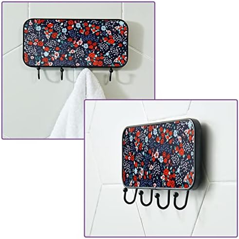 Držač ručnika Zidni nosač ručnika kupatilo dekor ogrtač ogrtač odjeća mali crveni cvjetni ručnik za ručnik za pohranu