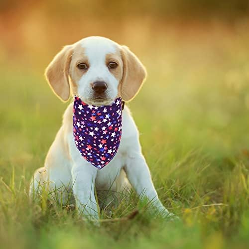 VEFSU američka zastava pas bandanas obrnuta trokuta bibs šal za 4. jul Dan nezavisnosti USA Pet ogrlica pogodna za pse mačke kućni ljubimci Festival Custom Carmar