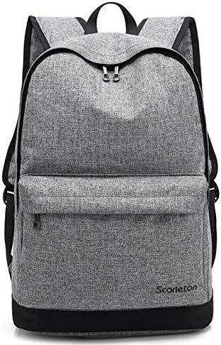 Scarleton Multi Pocket modna putna torba, vodootporan ruksak za laptop, prostrana školska torba uniseks, H20480301 - siva / crna