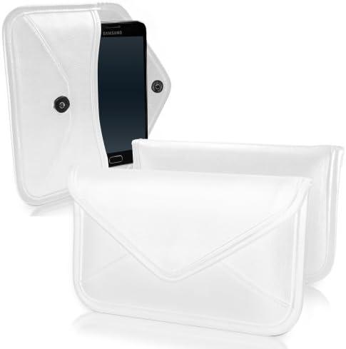 Boxwave Case kompatibilan sa Samsung Galaxy J3 postiže - Elite kožnu messenger torbicu, sintetički kožni poklopac koverte za samsung Galaxy J3 postizanje - bjelokosti bijeli