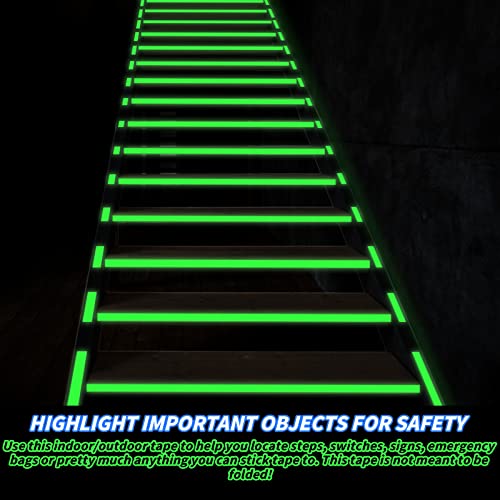6 pakovanje u tamno vrpci rasutih 33 ft x 1 inčni zeleni sjajni traka svjetlosna traka Neon traka za na otvorenom u zatvorenom oznake za uređenje doma vodootporno svijetlo punjiva fluorescentna traka
