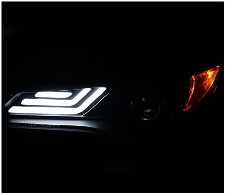 ZMAUTOPARTS LED Bar halogeni projektor farovi farovi Crni w / 6 plavi DRL kompatibilan sa 2015-2017 Toyota