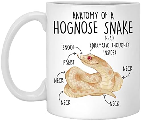 GreenStar pokloni Hognose zmija šolja za kafu, slatki poklon ljubitelja zmija, smiješna šolja za gmizavce, poklon za njega, nju, Rođendanska šolja, anatomija, Piton, mama zmija, Tata zmija 11oz