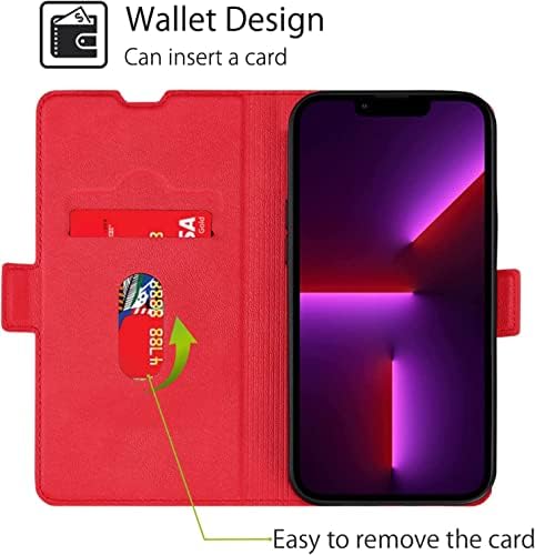 COEPMG Flip Case za iPhone 14/14 Plus / 14 Pro / 14 Pro Max, izdržljiva kožna Navlaka za telefon sa držačem