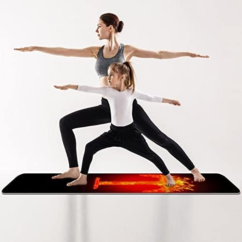 Dragon Sword Colorful Letters Premium Thick Yoga Mat Eco Friendly Rubber Health & amp; fitnes Non Slip Mat za sve vrste vježbe joge i pilatesa