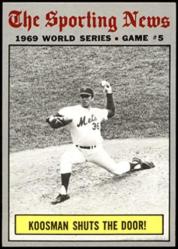1970. 309 1969 Svjetska serija - Igra # 5 - Koosman zatvara vrata Jerry Koosman New York / Baltimore Mets / Orioles Nm / MT Mets / Orioles