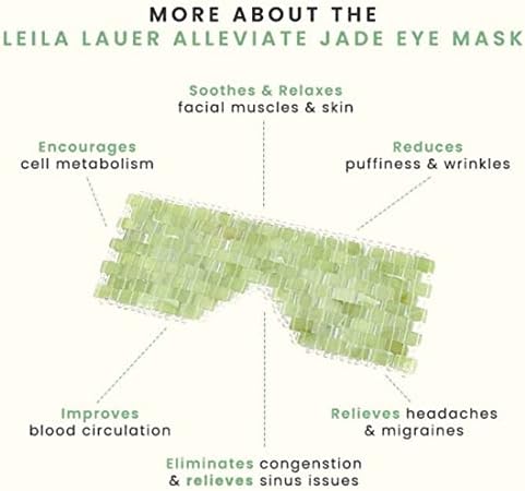 MQShuhenmy Prirodna za višekratna laila Lauer Alleviate Jade Eye maska ​​za oči, prirodna lailalauer