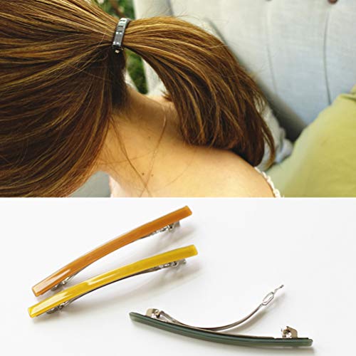 Solustre 5pcs CANDY-FOREBINS makaronske akrilne smole kose Barrettes Chic kose klip za oblikovanje kose za rezanje kose za rezanje kose za preseku kose Ženske djevojke