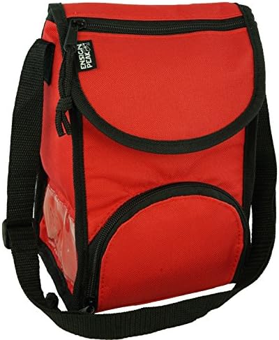 Ensign Peak Deluxe izolovana vreća za ručak sa podesivim remenom, džepom sa patentnim zatvaračem i postavom otpornom na curenje, Crvena