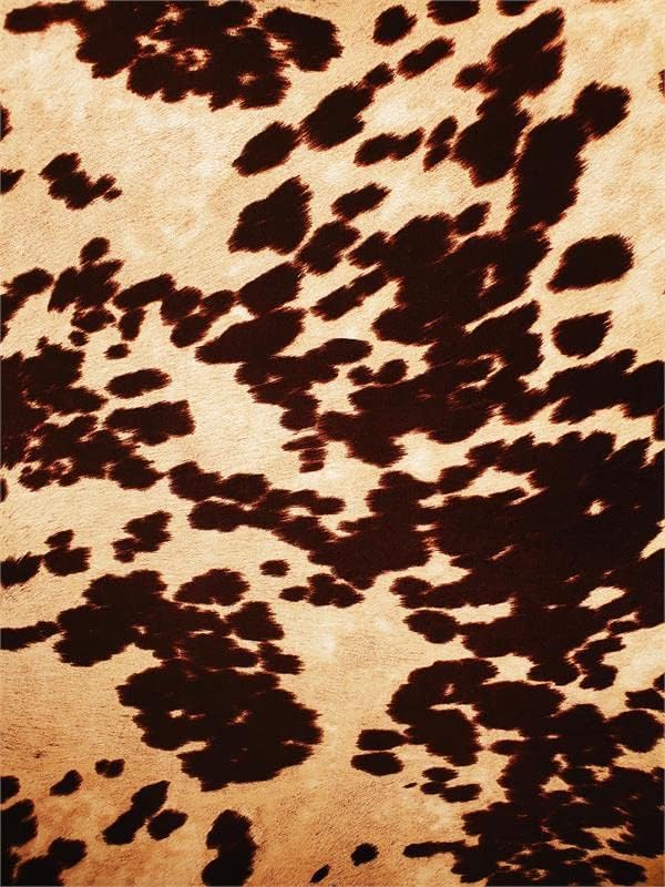 Baršunasta antilop kravlja Print duboka bakrena kremasta tkanina / 54 Prodano po dvorištu