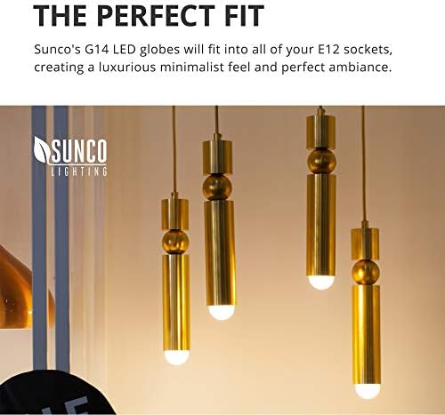 Sunco 10 paket E12 LED sijalica kandelabra 6000K Daylight Deluxe, 5w ekvivalentno 40W, 450 LM, mala Edison