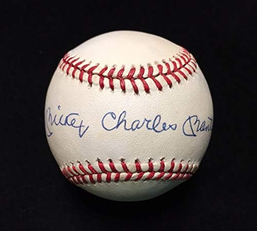 Mickey mantle potpisao OAL bejzbol puno ime Charles JSA Loa Riječin - autogramirani bejzbol