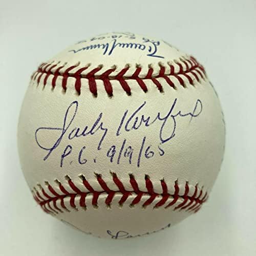 Sandy Koufax Randy Johnson Perfect Game Pitchers potpisan bejzbol 11 Sigs PSA DNK - AUTOGREMENA BASEBALLS