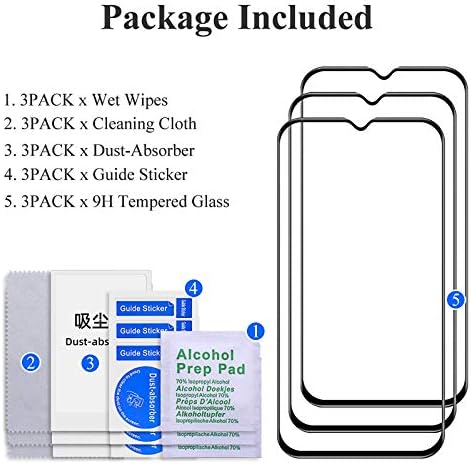 AKABEILA OnePlus 6T Zaštita ekrana [3 pakovanje] kaljeno staklo za Oneplus 6T Premium [puna pokrivenost]