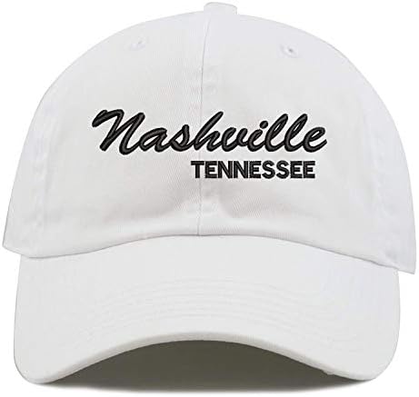Odjeća Najvišeg Nivoa Nashville Tennessee Script Vezeni Niski Profil Meka Kruna Unisex Bejzbol Tata Šešir