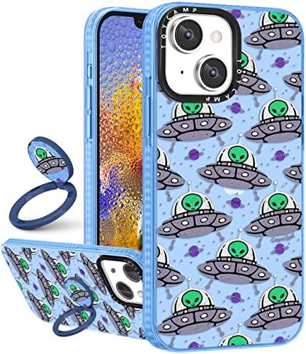 Toycamp za iPhone 13 futrola sa prstenom Kickstandom, simpatični dizajn za žene Djevojke Girly Boys Tinejdžeri