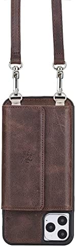Venito Bergamo kožna torbica za novčanik kompatibilna sa iPhoneom 11 Pro Max – Crossbody remenom-Extra Secure