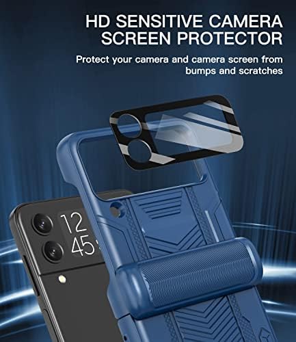 Vihibii za Galaxy Z Flip 4 futrola sa magnetnom zaštitom šarki & amp; zaštita ekrana poklopca sočiva, robusna izdržljiva zaštitna futrola za cijelo tijelo za Samsung Galaxy Z Flip 4 5G 2022