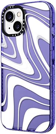 Casetify Impact iPhone 14 Plus CASE [4x testiran za pad od džakinja / 8,2ft Drop zaštite] - Frosted Swirls - Peri Purple