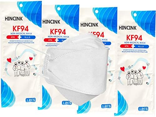 HINCINK (pakovanje od 20 Kf94 crna maska za lice Pojedinačno upakovano uniseks, 4-slojni filteri za odrasle