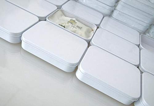 Anncus 110x80x25mm pravokutnik bijeli čaj limenka kutije za mentu kutija za odlaganje čatkica