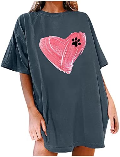Comfort Boja odjeća Crewneck Graphic Casual Basic bluza Tee za žene Jesen Ljetni kratki rukav vrh px px