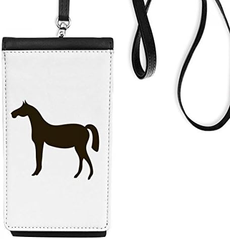 Crni konjski životinjski prikaz telefon novčanik torbica visi mobilna torbica crni džep