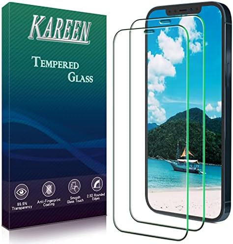 KAREEN [2-Pack] za iPhone 12 Pro Max zaštitnik ekrana [6.7-inch] kaljeno staklo, 9h tvrdoća, protiv ogrebotina, bez mjehurića, jednostavno za instaliranje