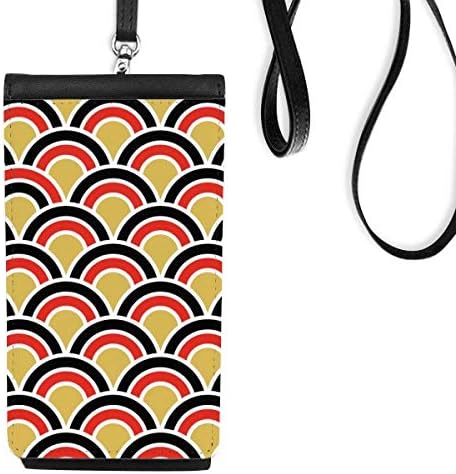 Squama crveni zlatni crni uzorak Telefon novčanik torbica Viseće mobilne torbice Crni džep