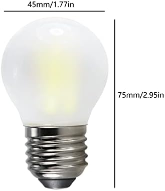 YDJoo G45 LED Edison sijalica 6W 6000K Daylight Bijela zatamnjiva Vintage filament Globe style sijalica G14 dekorativna Edison sijalica E26 Vijčana baza matirano staklo okruglo za luster Pendent Light, 4 Pakovanje