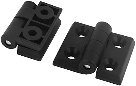 Aexit 2pcs Crna kapija Hardver Plastika zamena sklopivi šarke za poklopac za vrata šarke za kućne kuće 53mmx45mm