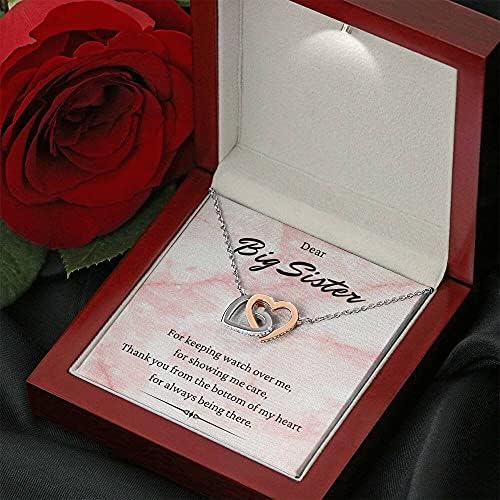 Nakit za karticu poruke, ručno rađena ogrlica - personalizirana ogrlica za međusobna braka, draga velika