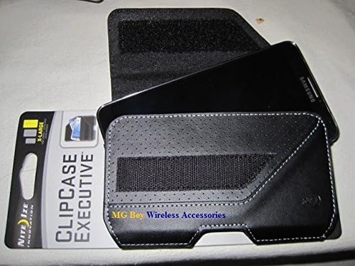 NITE IZE BLACK Executive Prave kože horizontalna teška teška torbica za torbicu sa čvrstom fiksnom remen za sprint / AT & T Samsung Galaxy J3