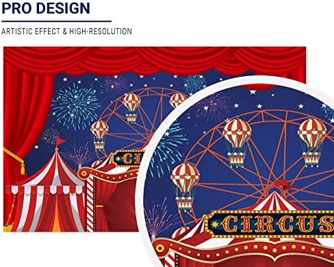 Allenjoy 8x8ft crveni cirkuski šator karnevalska Noć tematska pozadina za djecu rođendanski vatromet Ferris