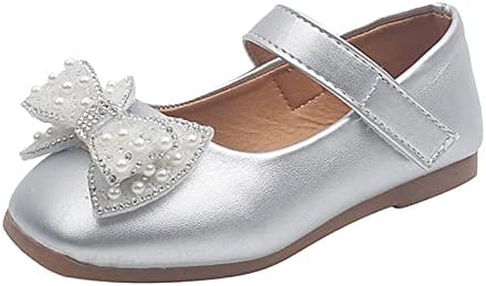 Cipele za djevojčice za malu djecu Mary Jane ravne cipele Casual Slip na luk Pearls baletne školske cipele