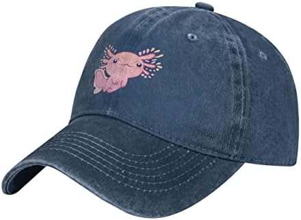 Whirose je oborena Axolotl bejzbol kapa za pranje moći su podesivi šešir mans womans bejzbol kapa