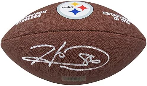 Hines Ward potpisao Pittsburgh Steelers Wilson Brown Logo Fudbal - autogramirani fudbali