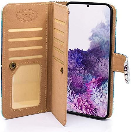 Bcov Samsung Galaxy S21 Plus 5G torbica za novčanik, šarena kožna futrola za telefon torbica za drvo preklopni poklopac sa džepnim remenom za više kartica za Samsung Galaxy S21 Plus