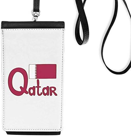 Katar Nacionalna zastava ljubičasti uzorak Telefon novčanik torbica Viseće mobilne torbice Crni džep