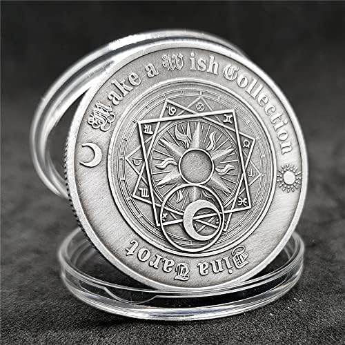 Visoke hladne i nemilosrdne konzervelacijske kovanice retro srebrne tarot kovanice želi sunce Bože sreće Lucky Coins