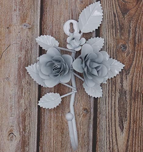 TRYER Vintage Seoska kuća Romantične bijele ruže Jednostruki zidni kuka / vješalica