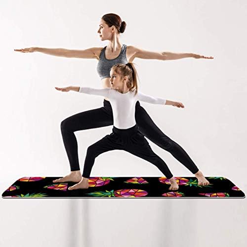 Unicey debela neklizajuća Vježba & amp; fitnes 1/4 prostirka za jogu sa geometrijskim tropskim voćem lubenica Print za Yoga Pilates & podna fitnes Vježba