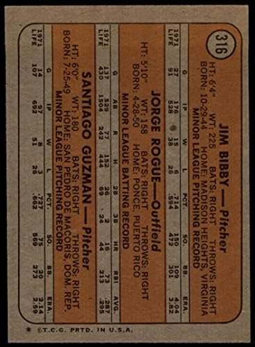 1972 FAPPS 316 Cardinals Rookies Jim Bibby / Santiago Guzman / Jorge Roque St. Louis Cardinals Ex / MT