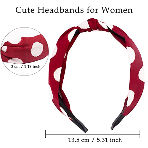 Ondder Headbands for Women 12 Pack Knotted Headbands Cute floral Print Headband Top Knot Fashion Headbands