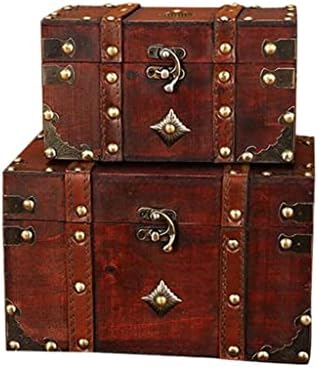 Zsedp Retro blaga prsa Vintage Drveno kutija za odlaganje antique Style Organizator za kutiju kutije