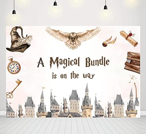 Magical Wizard pozadina za dječake djevojčice magični paket je na putu Sretan rođendan Baby Shower Party