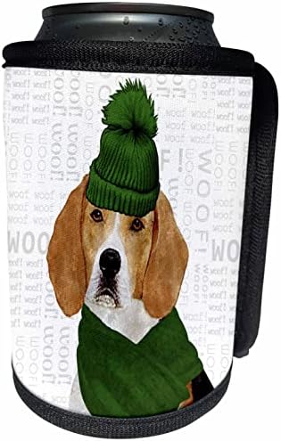 3Droza slatka za odmor Beagle Bagle u zelenom zimskom šeširu i. - Može li se hladnije flash omotati