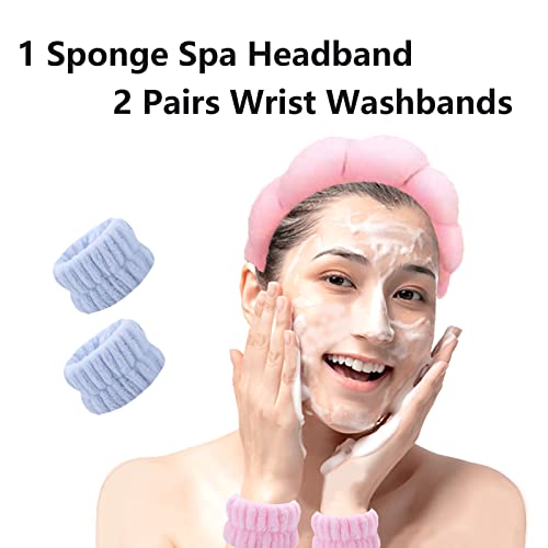 MOODKEY Spa Spa traka za glavu za pranje lica ženske šminke traka za glavu sunđer & amp ;frotirni peškir